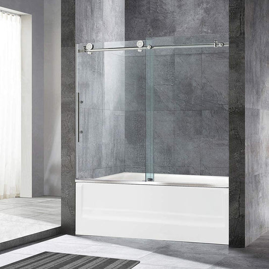 #8FLTUB Frameless Bathtub Door 60x62