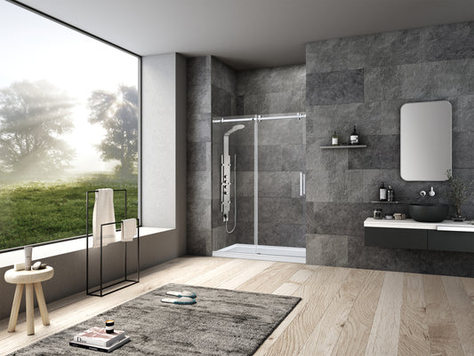 #8SMFL6076 Semi Frameless Shower Door 60x76